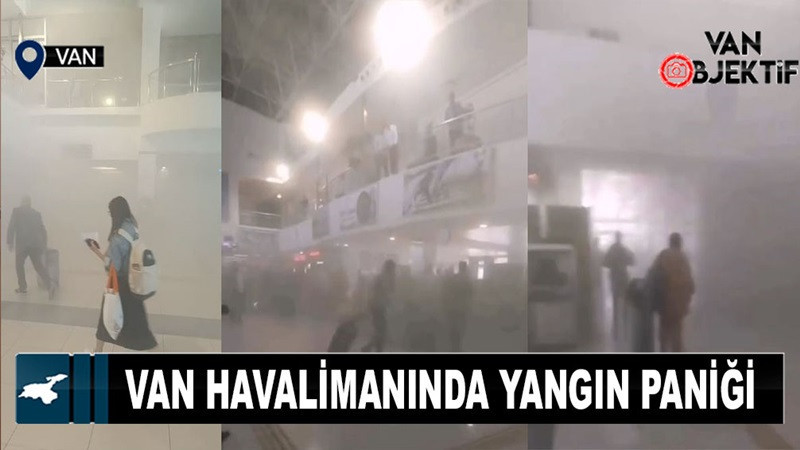 Van Ferit Melen Havalimanı’nda yangın paniği