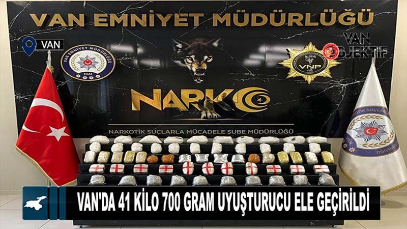 Van'da 41 kilo 700 gram uyuşturucu ele geçirildi 