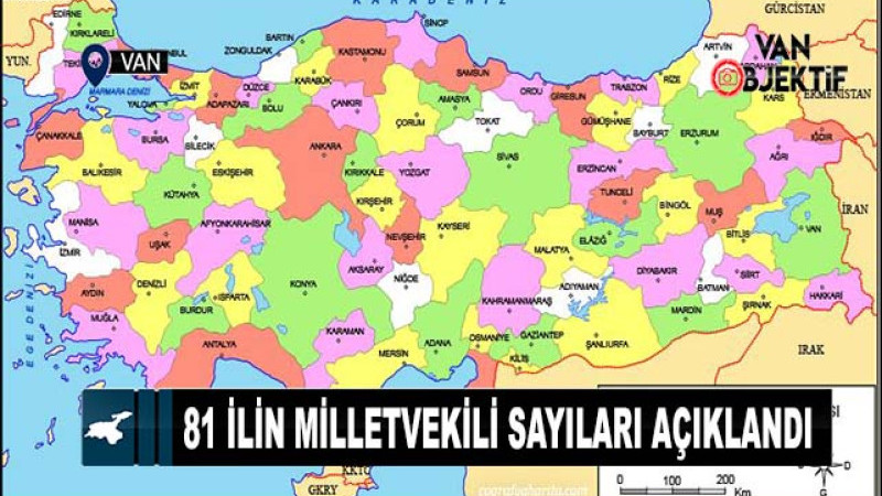 81 ilin milletvekili sayıları açıklandı