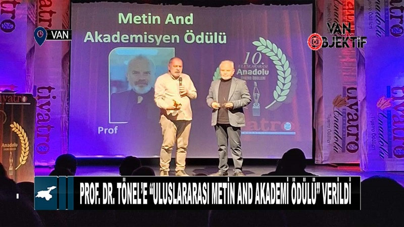 Prof. Dr. Tönel’e “Uluslararası Metin And Akademi Ödülü” verildi