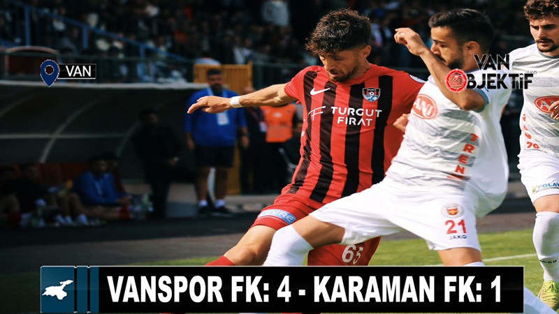 TFF 2. Lig: Vanspor FK: 4 - Karaman FK: 1