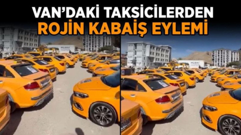 Van’daki taksicilerden Rojin Kabaiş eylemi
