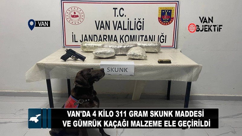 Van'da skunk maddesi ilee gümrük kaçağı malzeme ele geçirildi