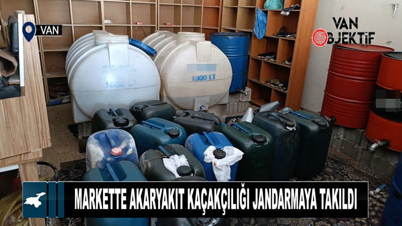 Markette akaryakıt kaçakçılığı jandarmaya takıldı