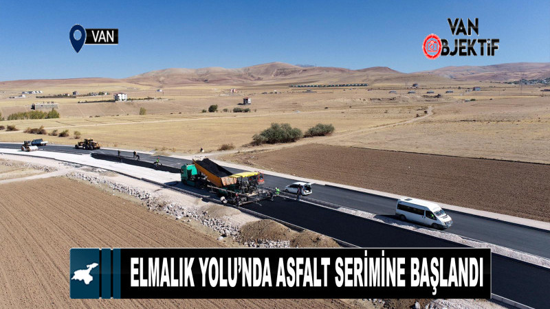 Elmalık Yolu’nda asfalt serimine başlandı