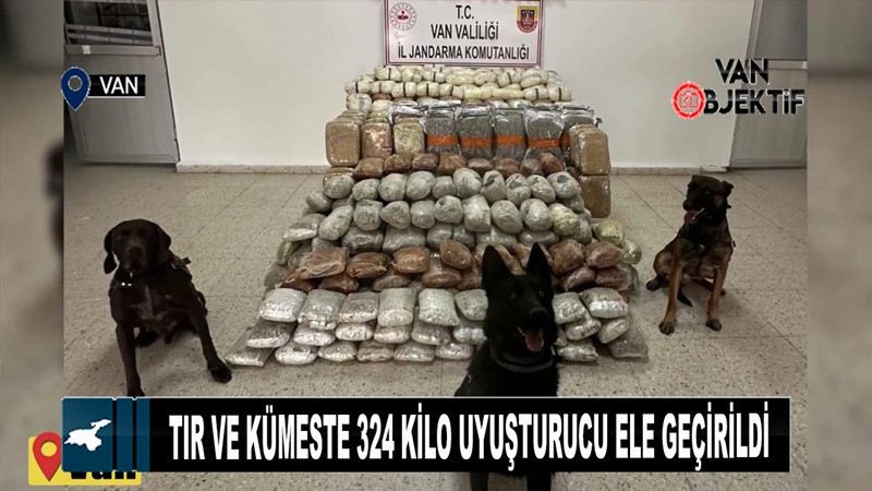 Tır ve kümeste 324 kilo uyuşturucu ele geçirildi