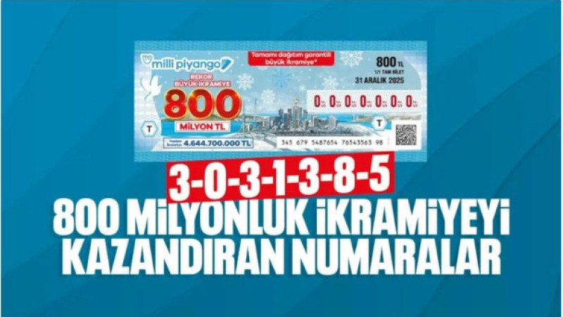 Milli Piyango'da büyük ikramiyeyi kazanan numaralar belli oldu