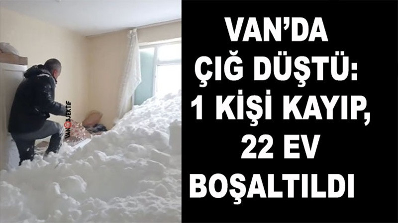 Van’da çığ düştü: 22 ev boşaltıldı 