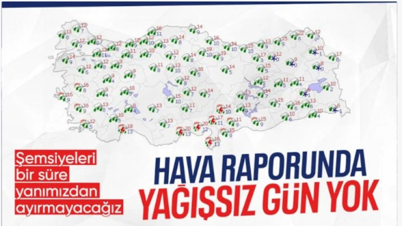 Yağmur yurt genelinde hakimiyetini sürdürüyor: Gök gürültülü sağanak bekleniyor