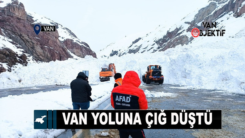 Van yoluna çığ düştü