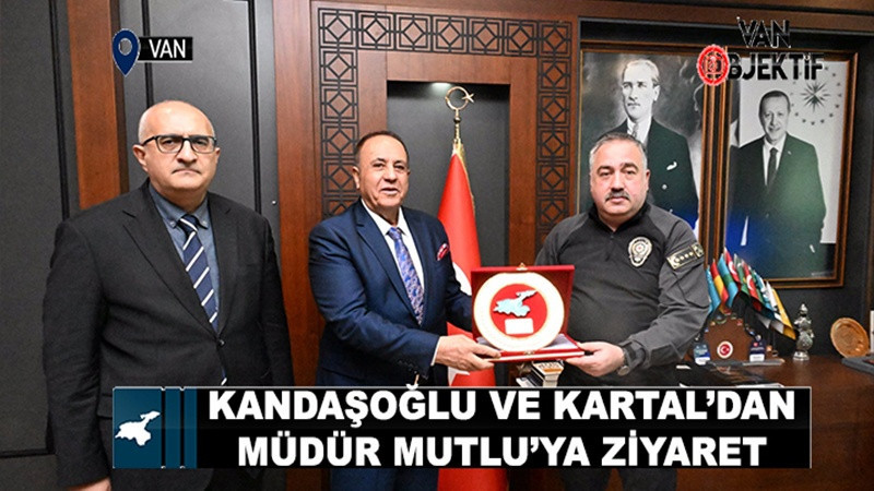 Kandaşoğlu ve Kartal'dan Müdür Mutlu'ya ziyaret