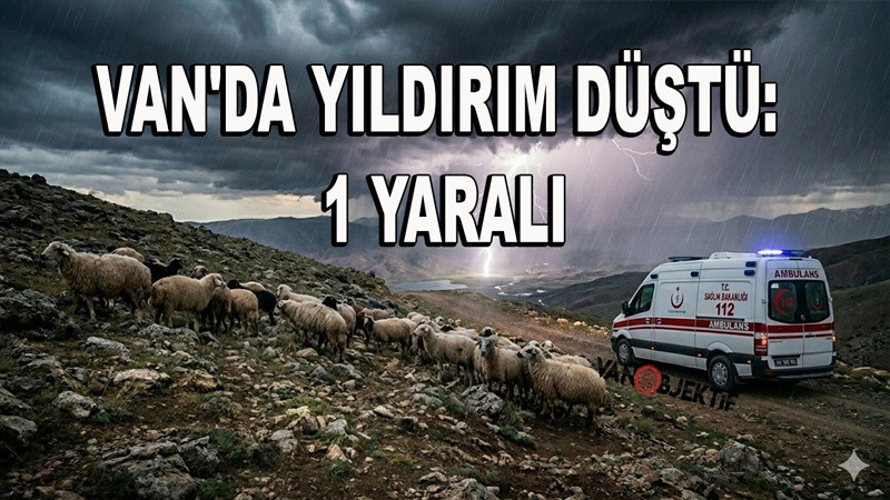 Van'da Yıldırım Düştü: 1 Yaralı