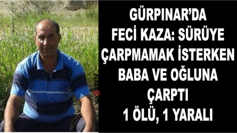 Gürpınar’da Feci Kaza: Sürüye Çarpmamak İsterken Baba ve Oğluna Çarptı, 1 Ölü, 1 Yaralı