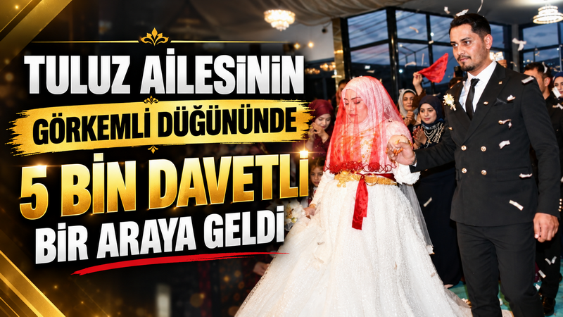 Tuluz ailesinin görkemli düğününde 5 bin davetli bir araya geldi