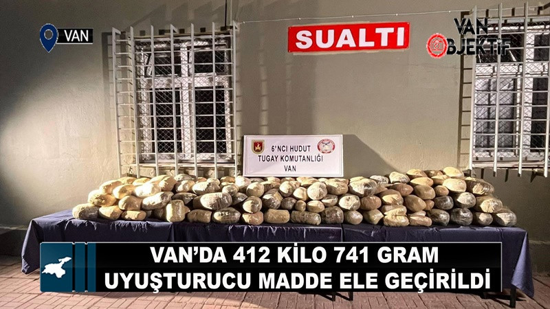 Van’da 412 kilo 741 gram uyuşturucu madde ele geçirildi