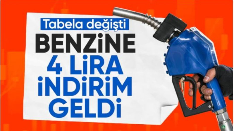 Benzinin litresine 4,30 lira indirim yapıldı